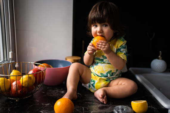 Body dojčenské Milk & Love citrónové bavlnené krátky rukáv