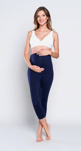 LEGÍNY 3/4 PREGNANCY Navy blue Talianska móda