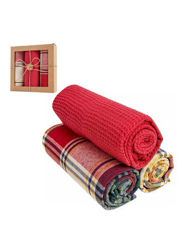 Kuchynská súprava Moraj MRK1500-002 - bavlnené utierky 3 ks. v ozdobnej škatuľke