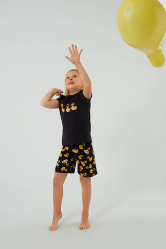 Dievčenské pyžamo Anatre Italian Fashion - čierne/potlač