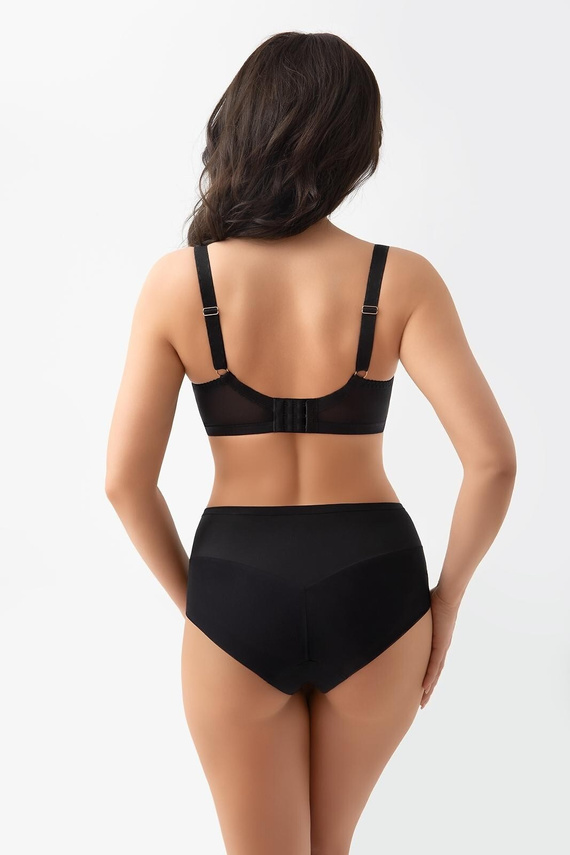 Gorsenia G021 Dotti Čierna Podprsenka Semi Soft Polopodložená