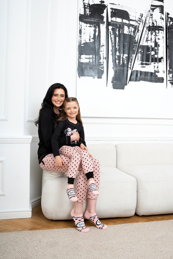 Bonilla Dámske pyžamo s dlhým rukávom a dlhými nohavicami Italian Fashion black/print