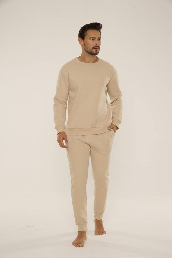 813 Indigo Pánska tepláková súprava De Lafense - piesková