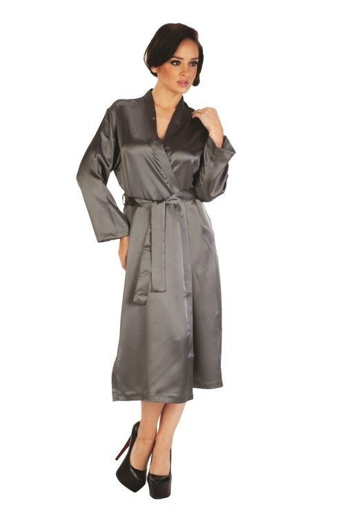 798 Klasický dámsky župan Forex - sivý