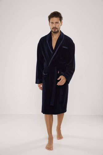 666 Ronaldo pánsky župan De Lafense - tmavomodrý