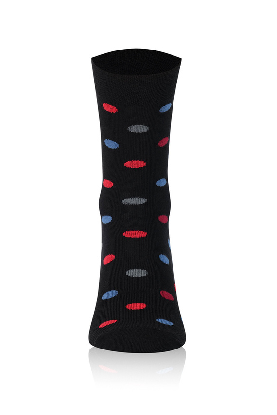 M21 Pánske dlhé ponožky Italian Fashion - black/bordeaux/graphite