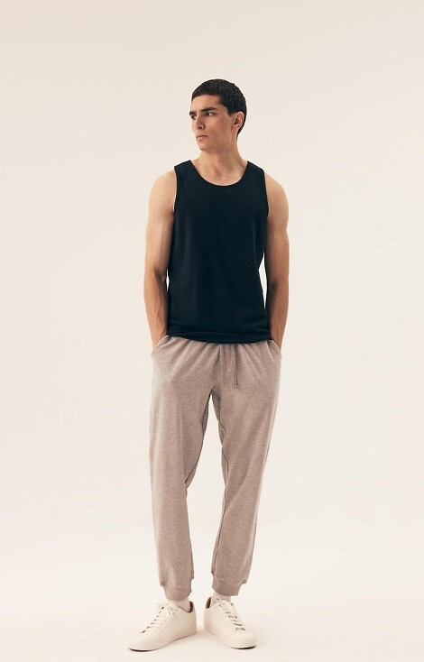 42978 Move 10 Henderson pánske tričko čierne - bavlnené bez ramienok, 2 ks.