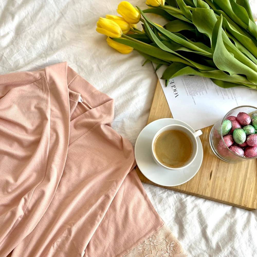 643 Noela Dámsky župan De Lafense - béžový