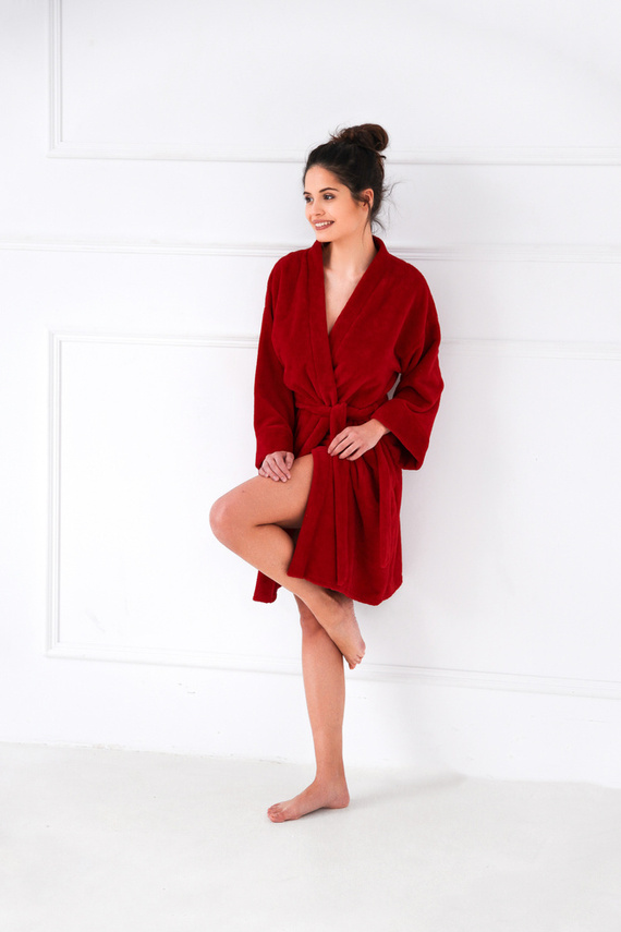 Rolovací župan pre ženy Sensis - červený