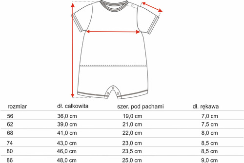 ABN-5481 Detský overal Underwater World Nini - organická bavlna, krátky rukáv