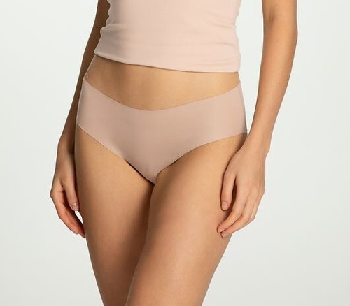 Dámske nohavičky Julimex Cotton Mood Classic beige - bavlnené, bez švov, hladké, klasický strih