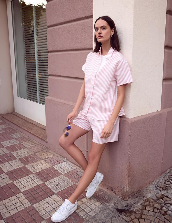 Dámske pyžamo Donata Sensis - ecru-zelené