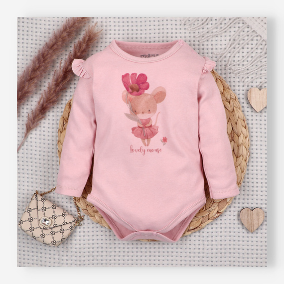 Body Nini 100% Little Mouse organická bavlna, vyrobené v Poľsku