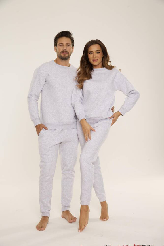 813 Indigo Pánska tepláková súprava De Lafense - svetlý melír