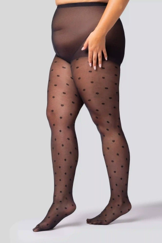 Bodkované pančuchy Mona Queen Veľkosť 30 den - bodkované, polomatné, elegantné