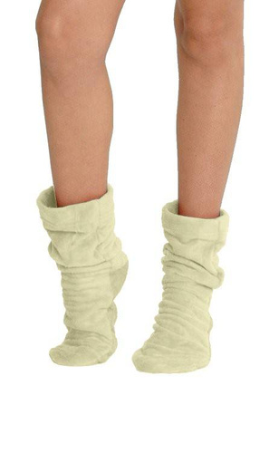 553/554 Wellsoft Hladké ponožky na spanie De Lafense - ecru