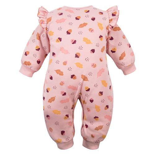 Fluffy Tails Eevi detský župan ružový - bavlnený, bez nožičiek, s patentkami