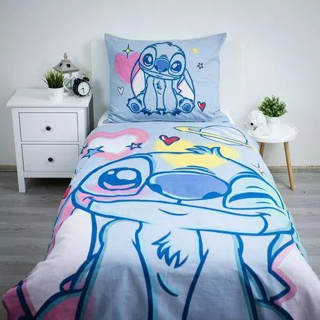 Bavlnené obliečky 140x200 Lilo and Stitch modré 70x90 Jerry Fabrics