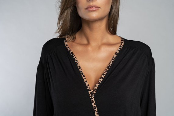 Eila Župan Italian Fashion 3/4 rukáv - leopardia potlač