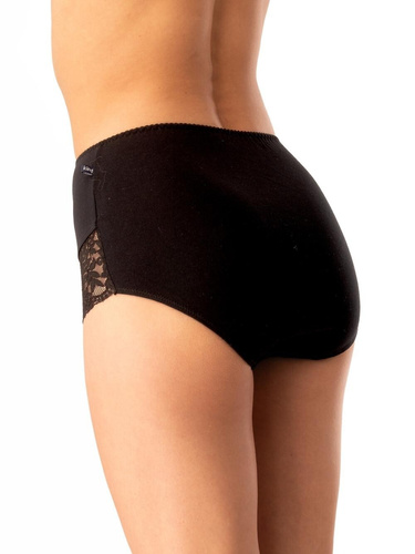 Dámske nohavičky Key LPF 578 sivo čierne - bavlnené, pohodlné, 2 ks v balení