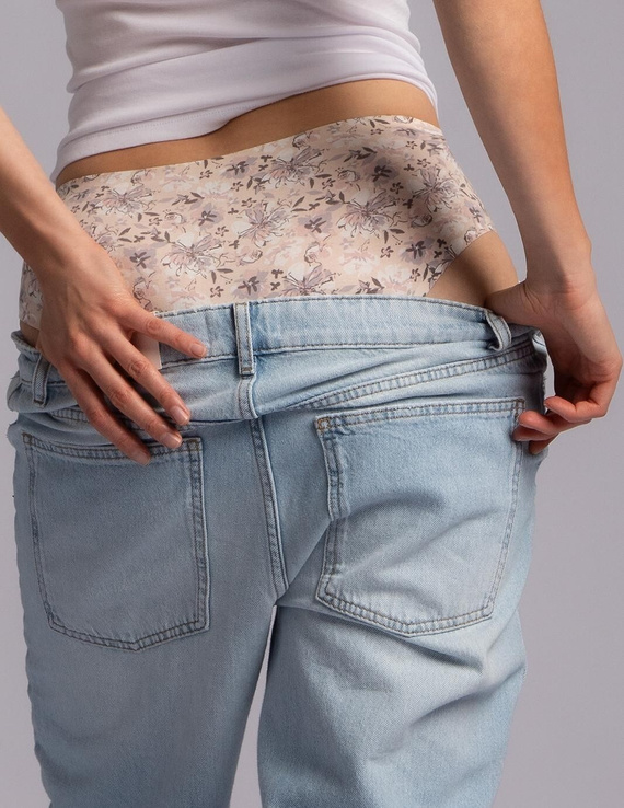 Dámske nohavičky Lama L-LC1598 BI bezšvové bavlna 2 ks béžová-mocca