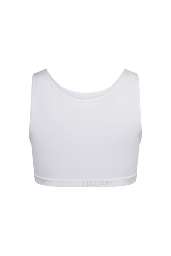 Nikola Dievčenská podprsenka so širokými ramienkami Italian Fashion - biela