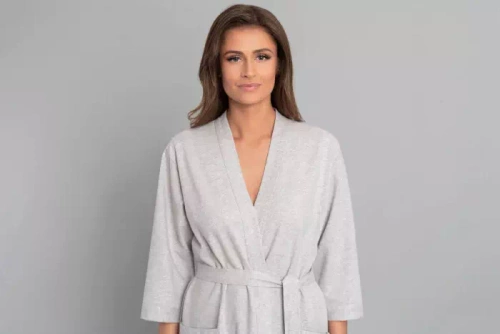 Karla Dámsky župan Italian Fashion - light melange