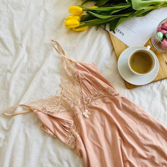 639 Nočná košeľa Noela Forex - béžová