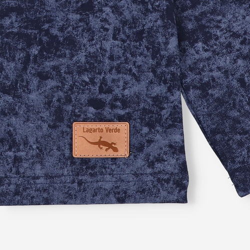 KAR-1021 Chlapčenská blúzka s dlhými rukávmi Lagarto Verde navy blue - bavlna s elastanom, poľská výroba
