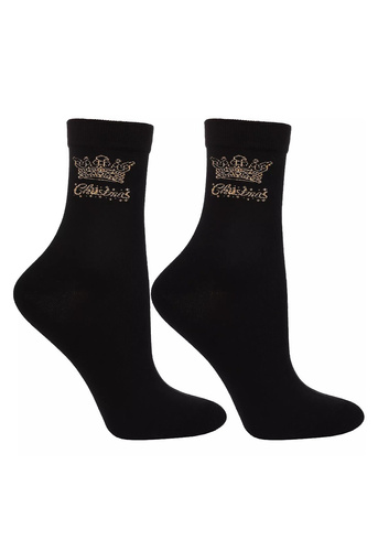 Ponožky CSLS450-001 Moraj black- slávnostné ponožky s leskom