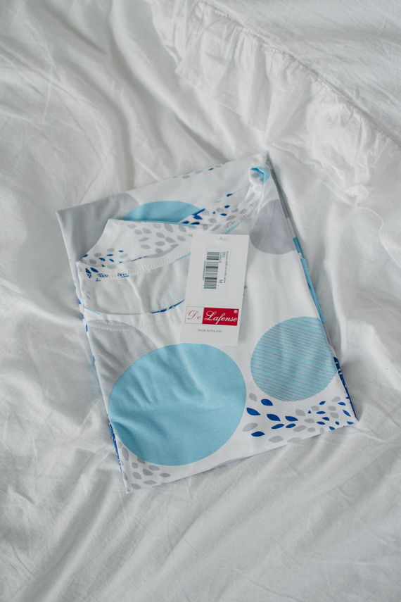 860 Nočná košeľa Amelia De Lafense - krátky rukáv, mäkká viskóza - tyrkysová