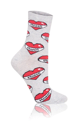 S122D Mama dlhé ponožky Italian Fashion - sivé