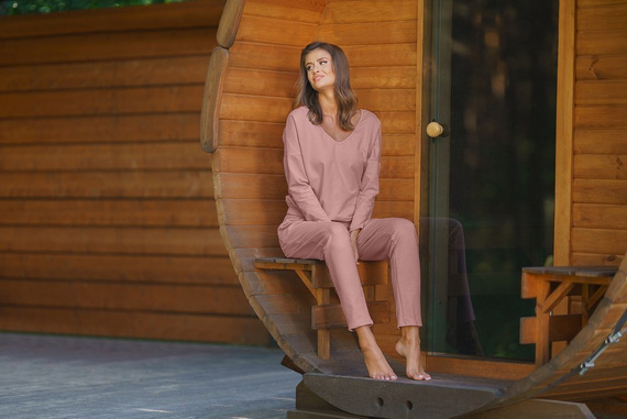 Karina Dámsky set s dlhým rukávom, nohavice Italian Fashion - mint