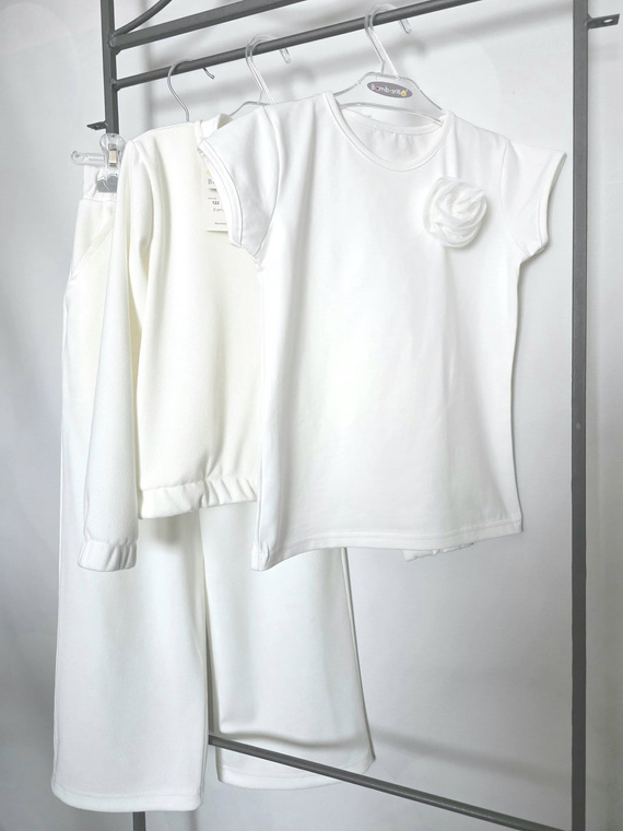 Dievčenská blúzka Róża Bambarillo jersey s tylovou ružou elegantná