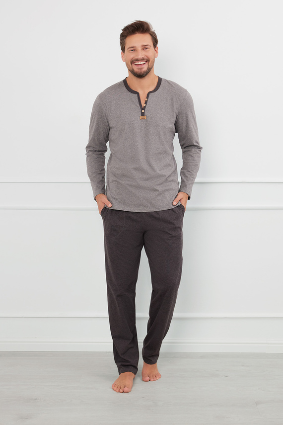 Julius Pánske pyžamo s dlhým rukávom, dlhé nohavice Talianska móda -¶r.melange/c.melange