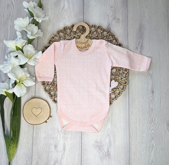 Mamatti detské body BD15926 bavlna dlhý rukáv kvety