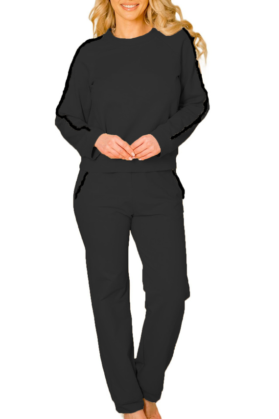 Antao dámska tepláková súprava Mirale, bavlna s elastanom, poľská výroba - čierna