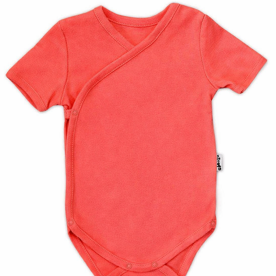 009 07 Neoprénové body s krátkymi rukávmi "Basic" Nicol - koralová