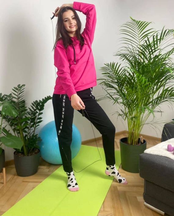 496 Dámske tepláky Just Forex - amarant