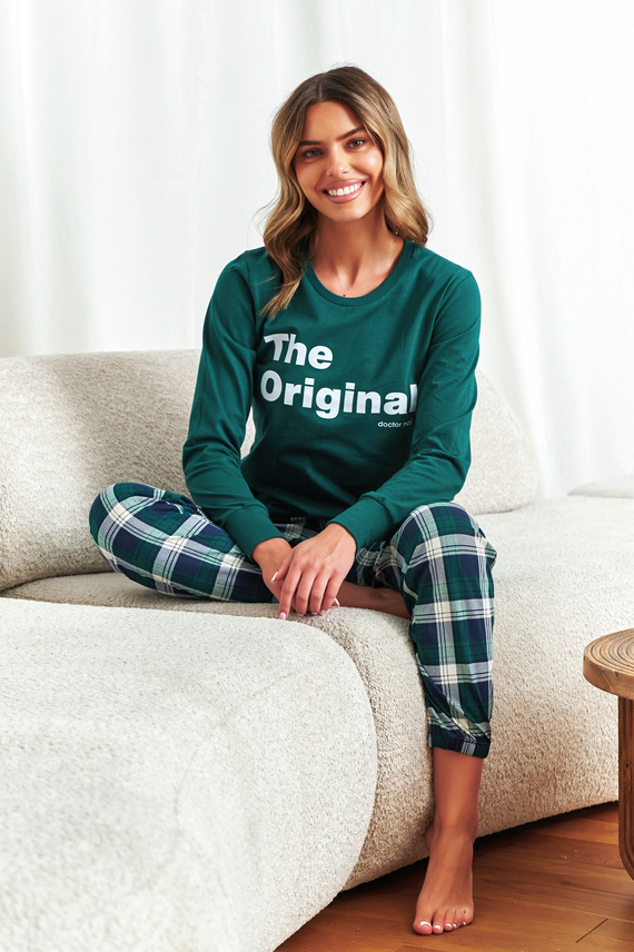 7340 Doctor Nap - dámske pyžamo "The Original" | 100% bavlna, poľská výroba - smaragdová