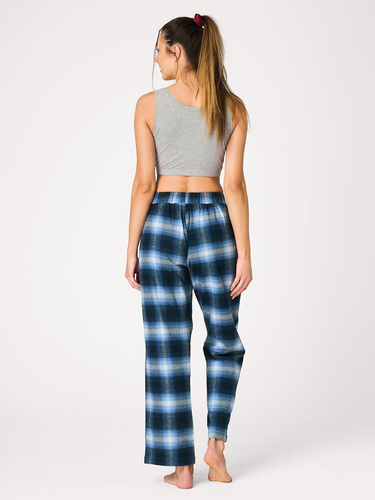 Dámske pyžamové nohavice Key LHE 465 jeans – flanel, 100 % bavlna