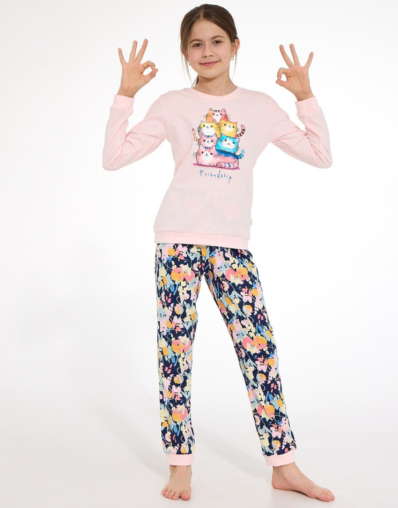 Detská pyžamo Cornette Young Girl 592/210 Friendship 100 % bavlna