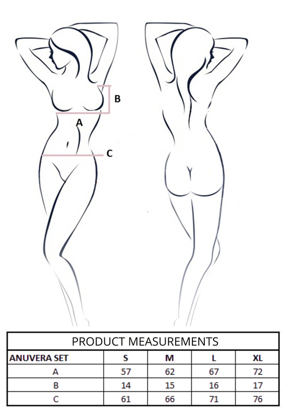 Anuvera Set Fire Brick red Passion - elegantný set spodného prádla pre ženy