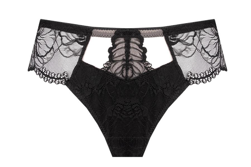 Nohavičky Unikat Belem čierne čipkované pohodlné elegantné