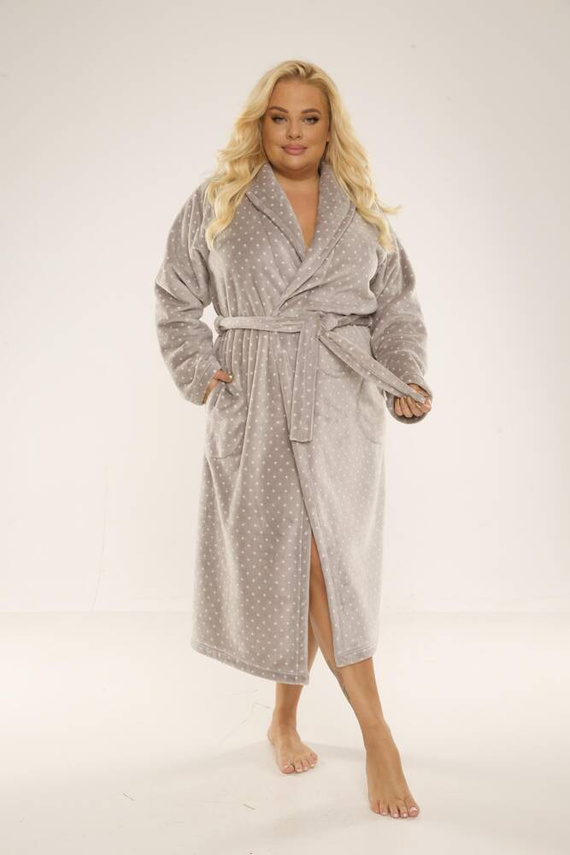 548 Melanie Dámsky dlhý župan Forex - sivý