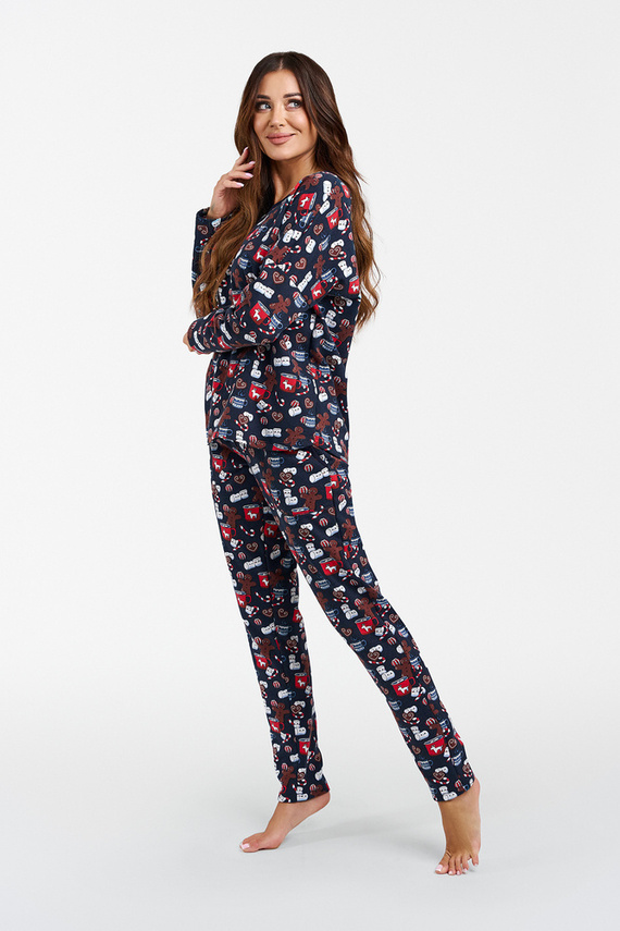 Cookies Dámske pyžamo s dlhým rukávom a dlhými nohavicami Italian Fashion - potlač