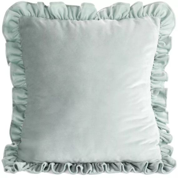 Obliečka Brenda 45x45 šalviová zamat s volánom sage