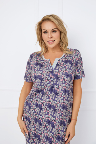 Nočná košeľa Carbonia s krátkym rukávom Talianska móda - potlač