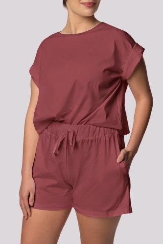 Bliss dámske pyžamo s krátkym rukávom Mona cherry