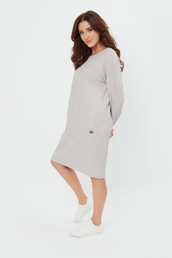 Dámska tunika s dlhým rukávom Avira Italian Fashion - light melange